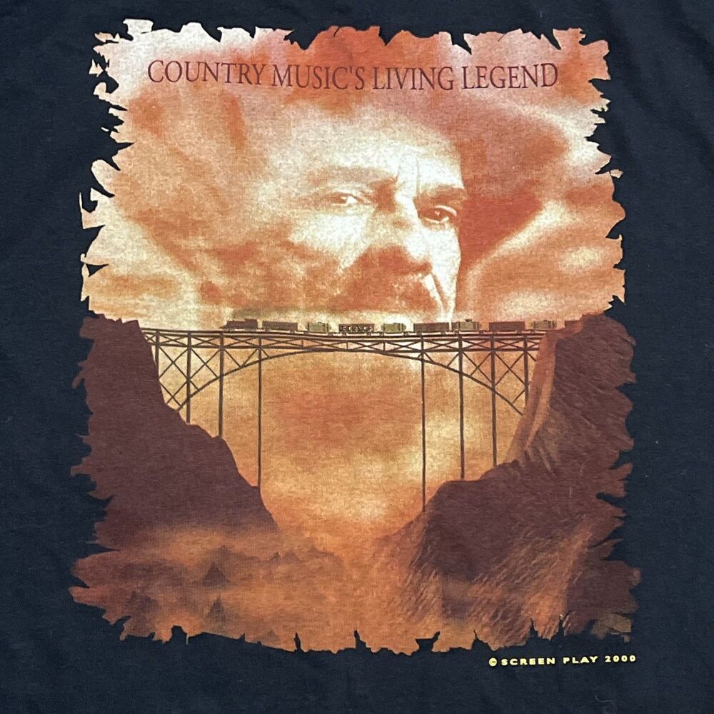 Vintage 2000 Merle Haggard Living Legend Black T-Shirt USA - Men’s 3XL - Picture 8 of 8